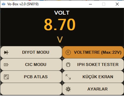 Voltmetre modu